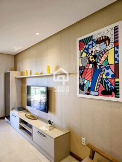 Apartamento mobiliado a venda com 2 suítes pé na areia em Itacimirim Bahia