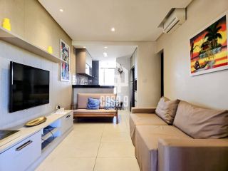 Apartamento mobiliado a venda com 2 suítes pé na areia em Itacimirim Bahia