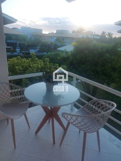 Apartamento superior mobiliado com 2 quartos (1 suite) no condomínio Costa Esmeralda em Guarajuba Bahia