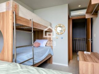 Apartamento térreo duplex mobiliado frente mar com 2 suites no Alphaville Guarajuba Bahia