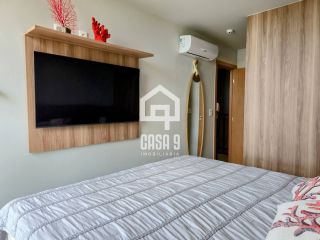 Apartamento térreo duplex mobiliado frente mar com 2 suites no Alphaville Guarajuba Bahia