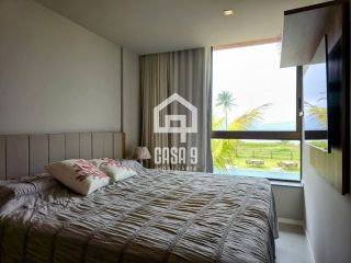 Apartamento térreo duplex mobiliado frente mar com 2 suites no Alphaville Guarajuba Bahia