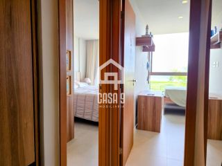 Apartamento térreo duplex mobiliado frente mar com 2 suites no Alphaville Guarajuba Bahia