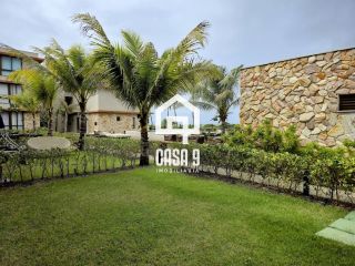Apartamento térreo duplex mobiliado frente mar com 2 suites no Alphaville Guarajuba Bahia