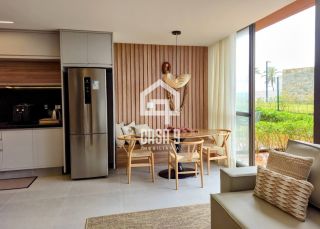 Apartamento térreo duplex mobiliado frente mar com 2 suites no Alphaville Guarajuba Bahia