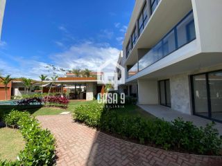 Apartamento novo térreo com 3 suítes e jardim no condomínio Alta Vista em Guarajuba Bahia