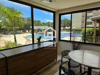 Apartamento mobiliado a venda com 2 suítes vista lagoa no condomínio Paraíso das Aguas em Guarajuba Bahia