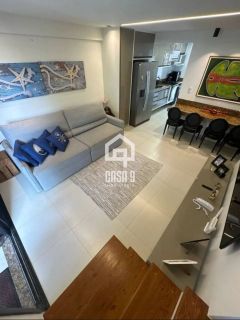 Apartamento duplex com 3 suítes pé na areia e mobiliado a venda em Itacimirim Bahia