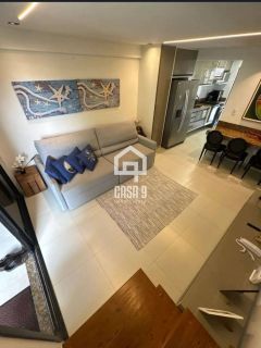 Apartamento duplex com 3 suítes pé na areia e mobiliado a venda em Itacimirim Bahia