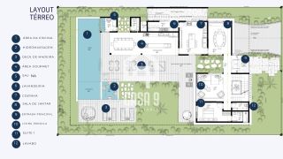 Casa com 6 suítes próximo do acesso a praia a venda no Condomínio Praia Bella em Praia do Forte Bahia