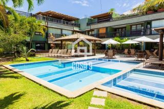 Apartamento a venda com 1 quarto no condomínio Kauai, frente mar e na Vila de Praia do Forte Bahia