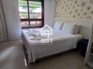 Apartamento a venda com 1 quarto no condomínio Kauai, frente mar e na Vila de Praia do Forte Bahia