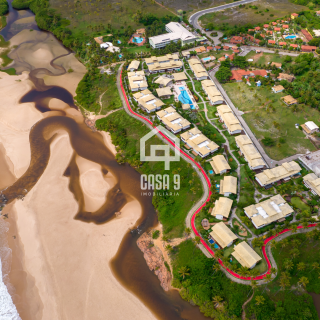 Apartamento pé na areia mobiliado a venda com 2 quartos no condomínio Ykutiba em Imbassai Bahia