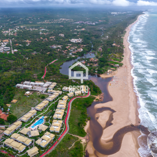 Apartamento pé na areia mobiliado a venda com 2 quartos no condomínio Ykutiba em Imbassai Bahia