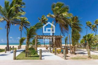 Apartamento pé na areia mobiliado a venda com 2 quartos no condomínio Ykutiba em Imbassai Bahia