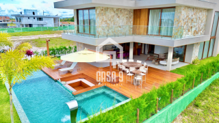 Casa de alto padrão a venda mobiliada com 6 suítes no Alphaville Guarajuba Bahia