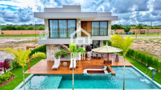 Casa de alto padrão a venda mobiliada com 6 suítes no Alphaville Guarajuba Bahia