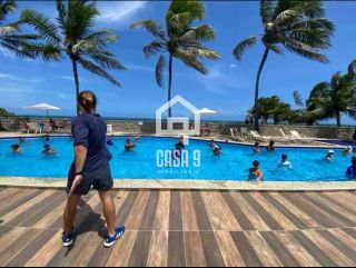 Apartamento duplex com 3 suítes pé na areia e mobiliado a venda em Itacimirim Bahia