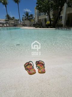 Apartamento novo a venda com 2 quartos e piscina de areia no condomínio Palm Beach em Guarajuba Bahia