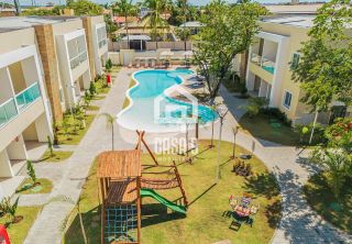 Apartamento novo a venda com 2 quartos e piscina de areia no condomínio Palm Beach em Guarajuba Bahia