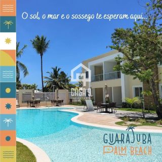 Apartamento novo a venda com 2 quartos e piscina de areia no condomínio Palm Beach em Guarajuba Bahia