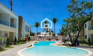 Apartamento novo a venda com 2 quartos e piscina de areia no condomínio Palm Beach em Guarajuba Bahia