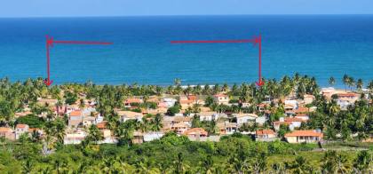 Área com 18.232,37 mil² frente mar em Barra de Itariri Conde Bahia