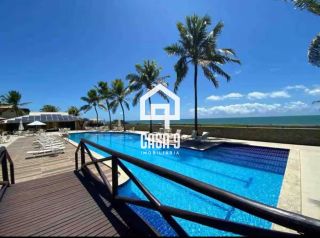 Apartamento duplex com 3 suítes pé na areia e mobiliado a venda em Itacimirim Bahia