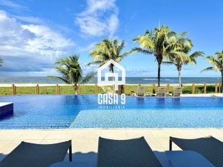 Apartamento térreo nunca habitado pé na areia com 3 suítes a venda no Mamont em Itacimirim Bahia