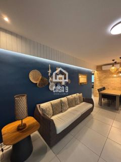 Apartamento garden mobiliado com 3 quartos pé na areia à venda em Itacimirim Bahia