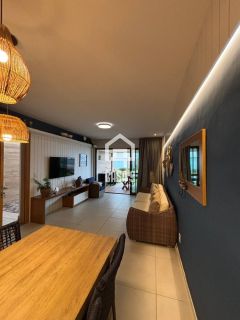 Apartamento garden mobiliado com 3 quartos pé na areia à venda em Itacimirim Bahia
