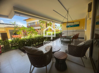 Apartamento térreo a venda com 3 suítes mobiliado no Porto da Espera em Itacimirim Bahia