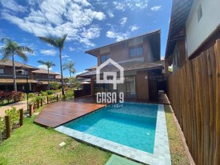 Casa com 4 suítes pé na areia piscina privativa no condomínio Marlua em Itacimirim Bahia