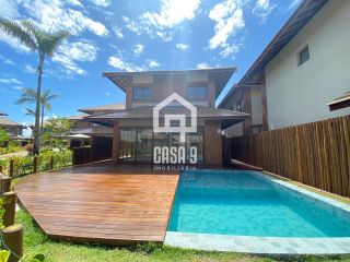 Casa com 4 suítes pé na areia piscina privativa no condomínio Marlua em Itacimirim Bahia