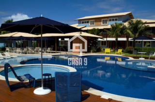 Apartamento superior duplex mobiliado com 4 suítes a venda no condomínio Vila 7 Mares na Praia da Espera em Itacimirim Bahia