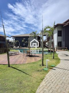 Apartamento mobiliado térreo com 3 suítes frontal mar a venda no condomínio Bali Exclusive em Itacimirim Bahia