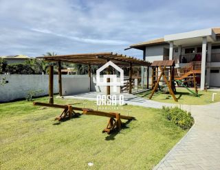 Apartamento mobiliado térreo com 3 suítes frontal mar a venda no condomínio Bali Exclusive em Itacimirim Bahia