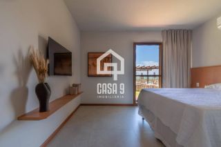Apartamento mobiliado térreo com 3 suítes frontal mar a venda no condomínio Bali Exclusive em Itacimirim Bahia