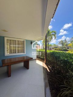 Apartamento térreo nascente mobiliado com 3 suítes a venda no condomínio Vila 7 Mares em Itacimirim Bahia