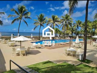 Apartamento duplex nascente com 3 suítes pé na areia e mobiliado a venda em Itacimirim Bahia