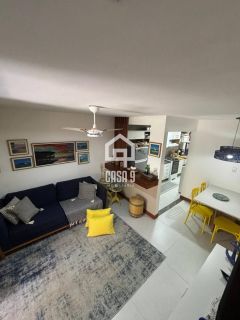 Apartamento duplex nascente com 3 suítes pé na areia e mobiliado a venda em Itacimirim Bahia