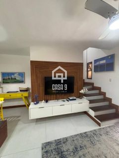 Apartamento duplex nascente com 3 suítes pé na areia e mobiliado a venda em Itacimirim Bahia