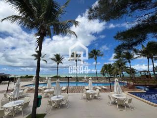 Apartamento duplex nascente com 3 suítes pé na areia e mobiliado a venda em Itacimirim Bahia