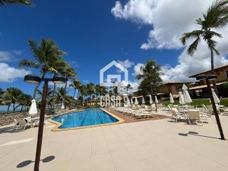 Apartamento duplex nascente com 3 suítes pé na areia e mobiliado a venda em Itacimirim Bahia