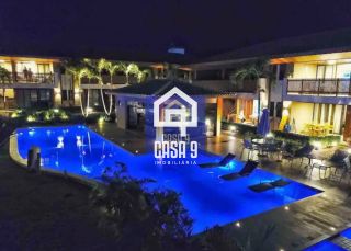 Apartamento superior mobiliado a venda com 2 suítes e varanda na Praia da Espera em Itacimirim Bahia
