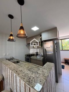 Apartamento superior mobiliado a venda com 2 suítes e varanda na Praia da Espera em Itacimirim Bahia
