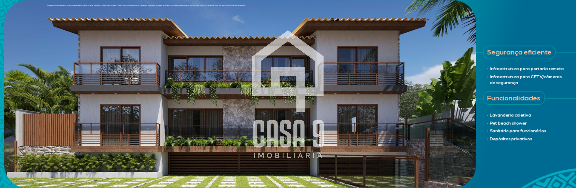 Apartamento térreo tipo studio pra vender com 1 quarto na Vila de Praia do Forte Bahia