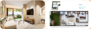 Apartamento térreo tipo studio pra vender com 1 quarto na Vila de Praia do Forte Bahia