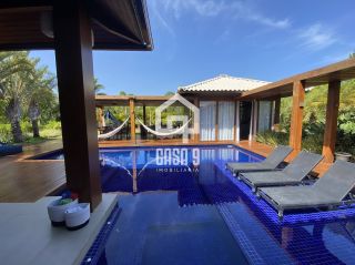 Casa para locação anual com 4 suítes no condomínio Ilha dos Pássaros em Praia do Forte Bahia