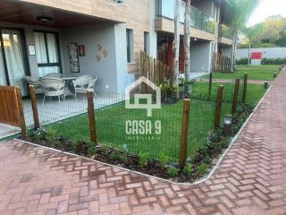 Apartamento garden térreo mobiliado com 2 suites à venda em Itacimirim Bahia